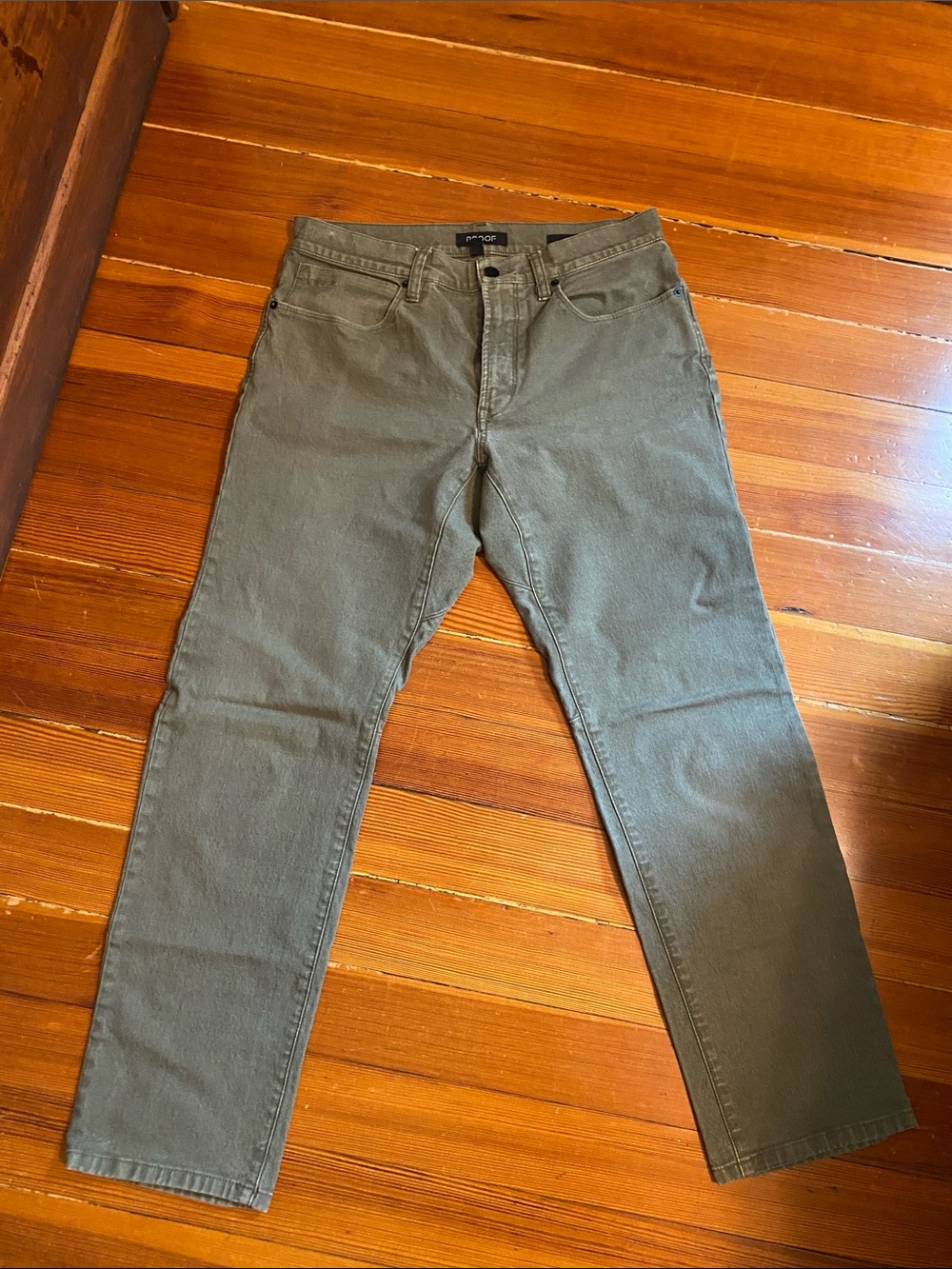 Proof Men's Straight Olive Green Jeans - Classic Straight Fit
